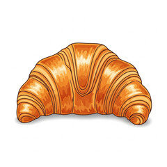 Croissant pastry vector icon isolated