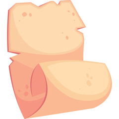 A Rolled Up Parchment Scroll With Torn Edges And A Light Peach Hue Isolated On A Transparent Background