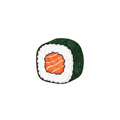Sushi roll vector illustration isolated