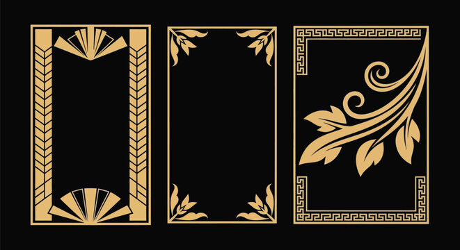 Download elegant golden frame vectors for graphic design needs editable stock