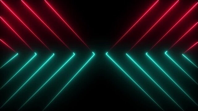 neon laser lines abstract motion background. Seamless looping .neon lights animated on a back background. lines moving animation Light neon blue line abstract motion background .