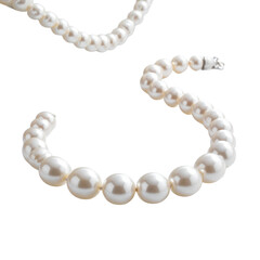 Obraz premium Isolated white pearl necklace luxury fashion jewelry gift