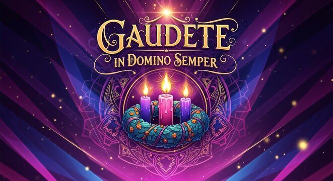 Gaudete Sunday Wreath of Joy Celebrating Third Advent Candle & Christian Hope Tradition