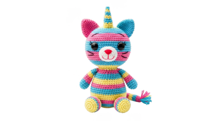 Crochet critter with horn stripes