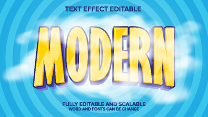 modern text effect 3d style vector editable