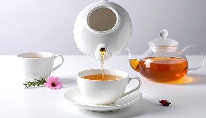 Elegant Tea Service - A Moment of Tranquility and Warmth.