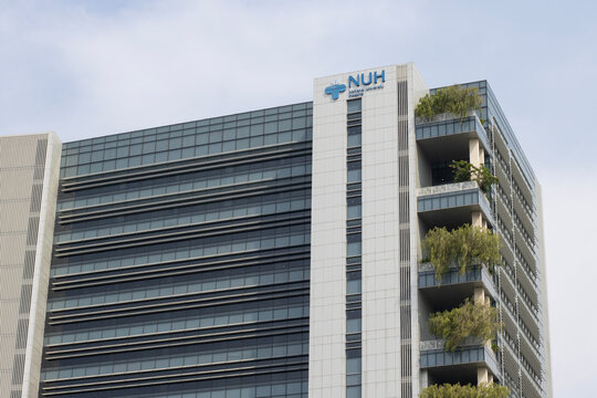 Singapore - July 25, 2025: The National University Hospital (NUH), a tertiary referral hospital and a clinical training and research centre for the NUS medical and dental faculties in Singapore.