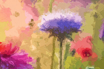 Various oil paintings, flowers, tulips, chrysanthemums, village houses, lakes, forests, figures, lotus flowers, lotus leaves, flying birds