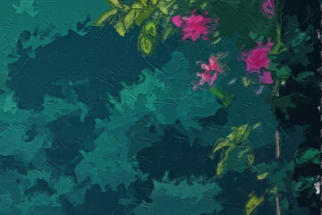 Various oil paintings, flowers, tulips, chrysanthemums, village houses, lakes, forests, figures, lotus flowers, lotus leaves, flying birds