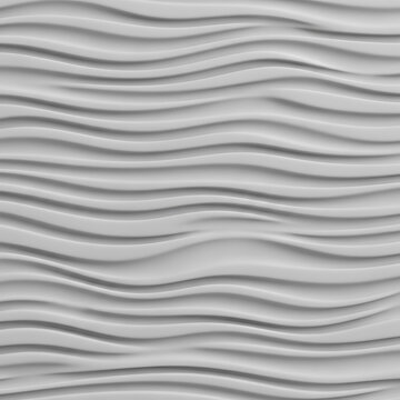 White seamless wavy background, modern abstract texture design pattern