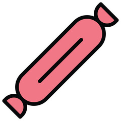 Hot Dog Vector Icon Stock Illustration