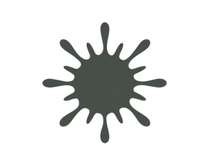 Obraz premium Black ink splash isolated on transparent background, abstract paint blot with irregular edges, creative artistic element for design, modern grunge style, expressive and bold visual effect