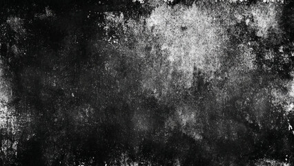 Grungy black and white distressed texture background with aged effect.