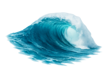 Crashing Ocean Wave with Water Spray