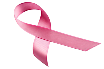 Pink ribbon symbol for breast cancer awareness