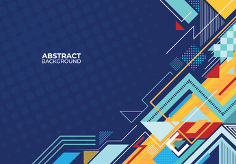 Banner design for seminar event,  abstract geometric background design, business background