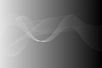 Abstract gradient wave design, smooth lines in a minimalist composition 