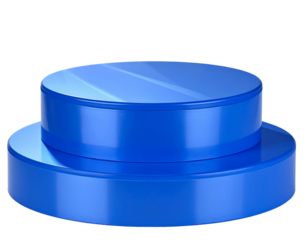 Blue Monday Podium with Soft Spotlight – Minimal Modern Background