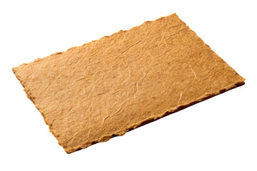 Rough Textured Brown Paper Sheet Against White