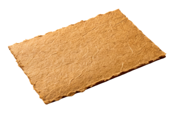 Rough Textured Brown Paper Sheet Against White