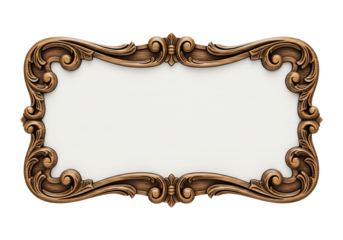 Modern corporate signpost with ornate decorative vintage elements creating an elegant message board, perfect for stylish announcements