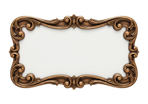 Modern corporate signpost with ornate decorative vintage elements creating an elegant message board, perfect for stylish announcements