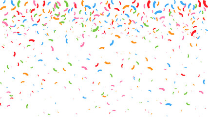 Colorful falling confetti for party celebration decoration on a transparent background Colorful confetti backgrounds.