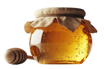 Golden Honey Jar Sweetness Natural Honeycomb Delight Honey Dipper Treat Organic Sweetener Still Life