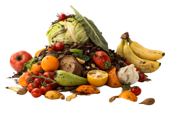 Pile of Organic Waste Food Scraps and Soil