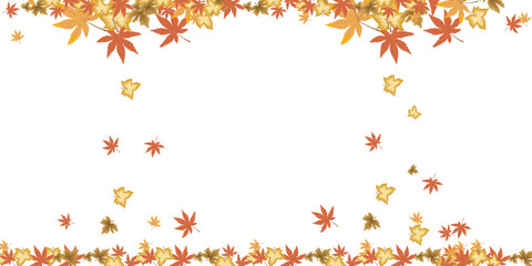 Autumn leaves background illustration falling maple leaves in warm colors perfect for seasonal designs and Thanksgiving-themed projects EPS vector