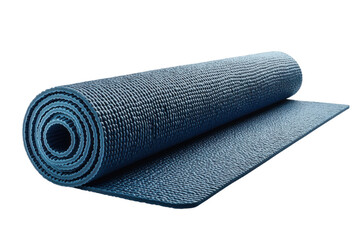 Blue textured yoga mat roll fitness and exercise equipment wellbeing workout flexible exercise