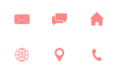 Business Card Icons stock illustration pack on transparent background