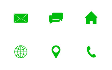 Business Card Icons stock illustration pack on transparent background