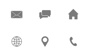 Business Card Icons stock illustration pack on transparent background