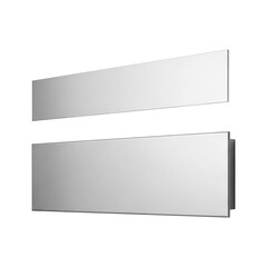 Sleek metallic blank rectangular signs for modern building identification, sophisticated wayfinding, and elegant business branding displays