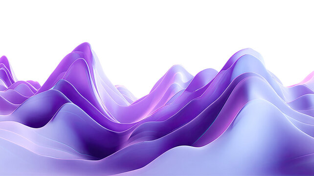 Abstract flowing purple smoke and blue light wave pattern with a smooth silk texture backdrop