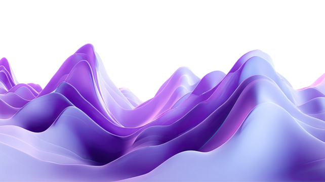 Abstract flowing purple smoke and blue light wave pattern with a smooth silk texture backdrop