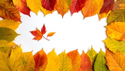 Autumn Leaves Frame with Copy Space for Text.