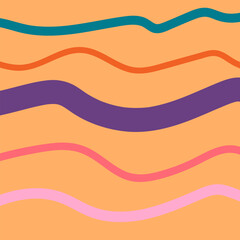 Modern abstract with bright pastel curves over teal.