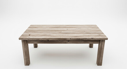 Fototapeta premium Wooden table isolated on white background. Created using generative AI tools