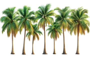 Tropical Palm Trees on Black Background Summer Vacation Getaway Paradise Caribbean Island Beach