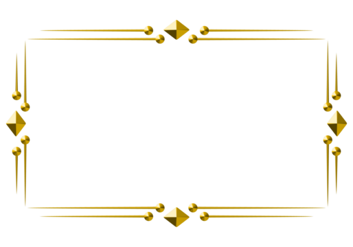 frame with golden ornament	