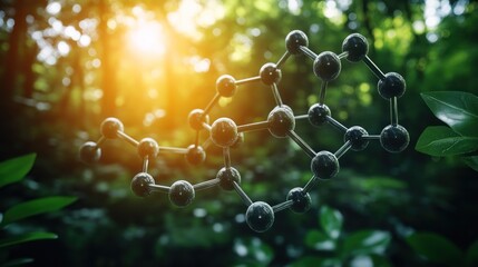 Molecular structure in a sunlit forest