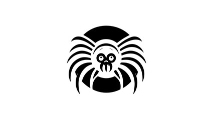 lettre O spider logo, spider vector, spider icon in black and white and silhouettes, insect, animal, symbol, icon, illustration, arachnid, bug, web, black, danger, nature halloween, spider, vector