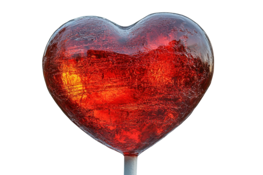 Red Heart Lollipop Love Candy Valentine s Day Sweet Treat Indulgence Childhood Nostalgia Stick