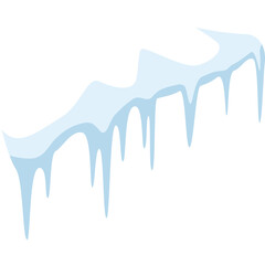 Light Blue Icicles With Transparent Background And White Space Above And Below