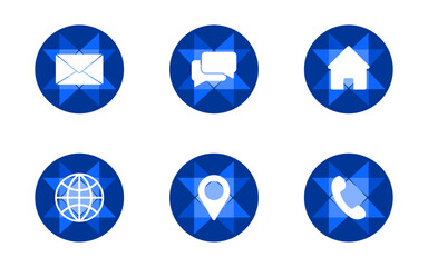 Business Card Icon illustration pack on transparent background