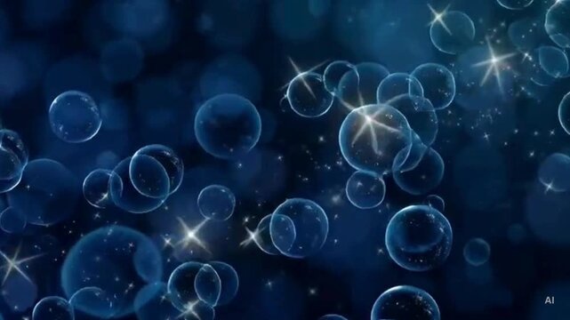 Mesmerizing Star Bubble Animation Background | Sparkling Cosmic Particles, Floating Light Orbs, Magical Galaxy Motion Graphics for Video Editors, Creators, and Adobe Stock Buyers