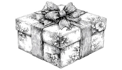 gift box line art style vector eps 10
