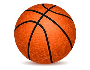 Fototapeta premium Close-up studio shot of an orange and black basketball